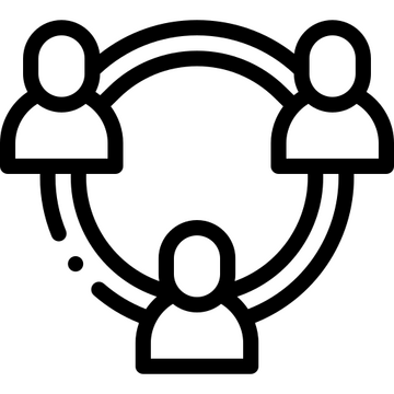 Image depicting people connected by a circle