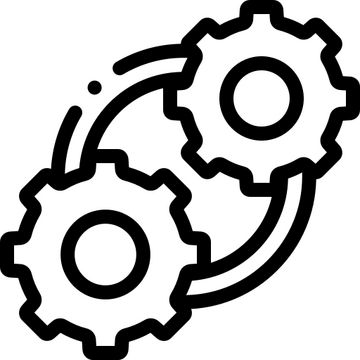 Image depicting gears connected by a circle